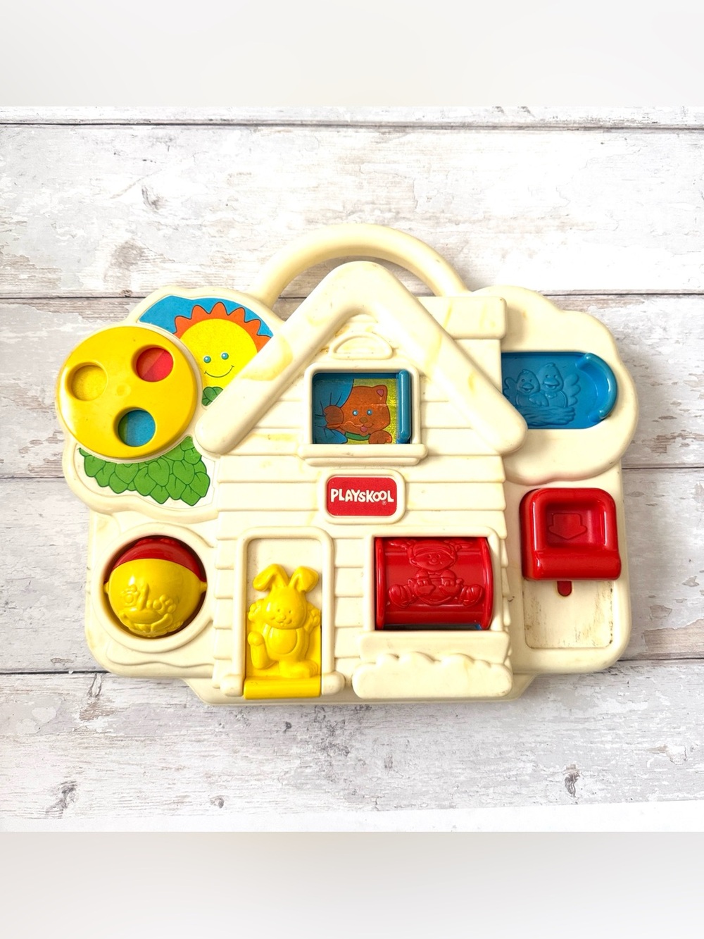 Vintage Playskool Baby Toddler Peekaboo Playhouse Infant Toys 1991